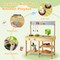 Costway Outdoor Mud Kitchen Set Fir Wood Kids Play Set with Removable Water Box